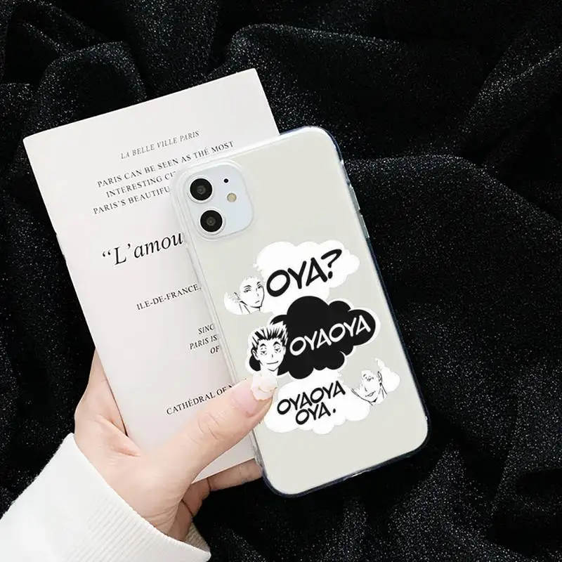 

Haikyuu anime volleyball boy Phone Case Transparent for iPhone 6 7 8 11 12 s mini pro X XS XR MAX Plus cover funda shell