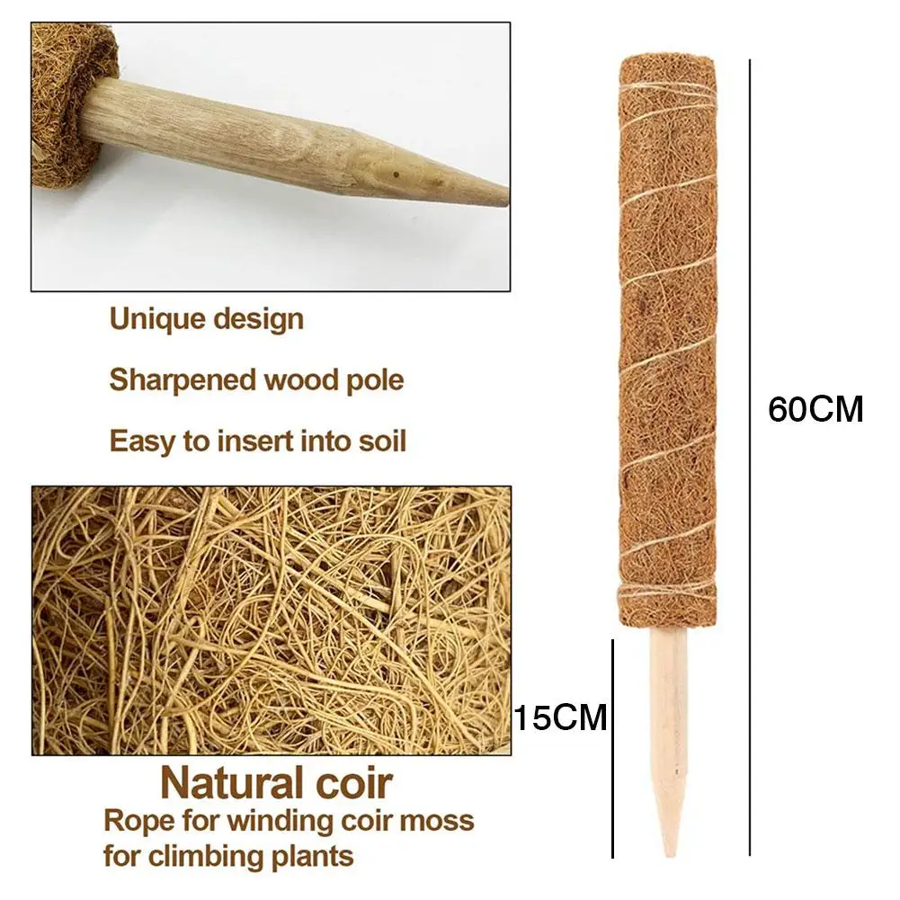 

Home Support Coir Totem Pole Climbing Plants Stick Office Extension Coconut Fiber Creeper Trelli Frame Maintain valuable