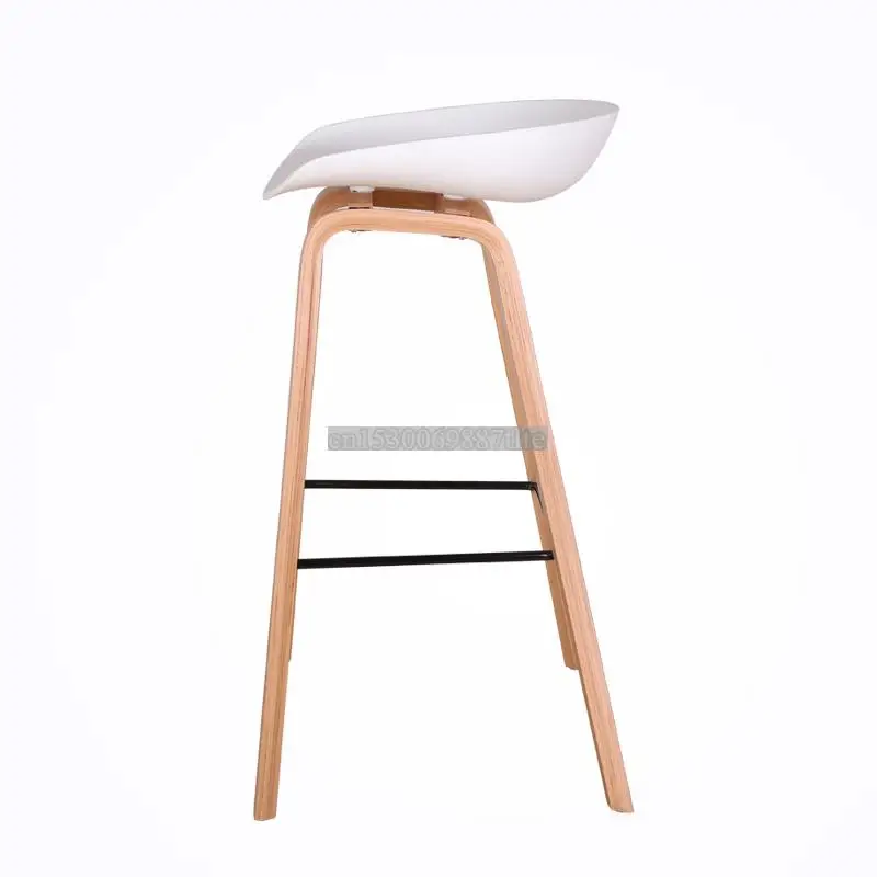 Барный стул из массива дерева простой Скандинавский дизайн барный высокий |
