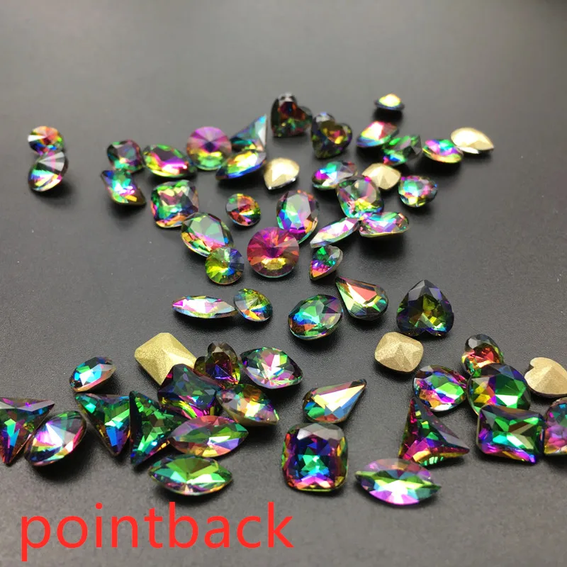 50 фотоблесток стразы цвет пламени для ногтей 3D высококачественные Кристальные