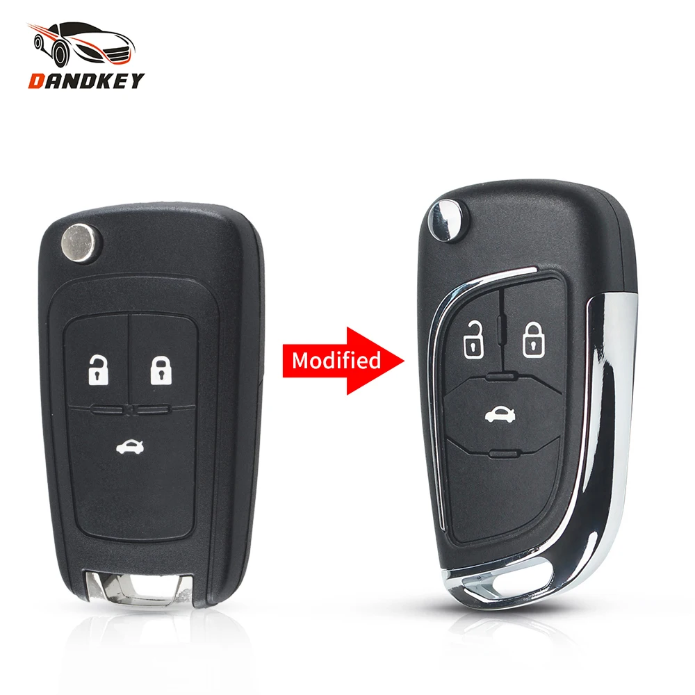 

Dandkey Flip Car Key For Opel Vauxhall Insignia Astra For Chevrolet Lova Aveo Cruze For Buick Modified Folding Remote Key Shell