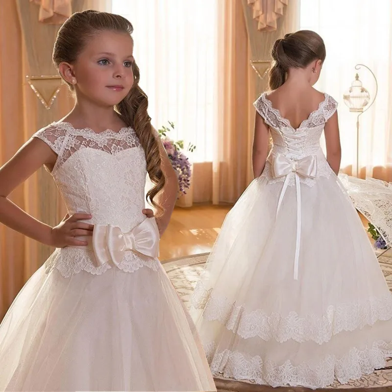 

Flower Girls Dress Christmas Kids Clothes Princess Dress For Girls Wedding Evening Party Dress Children Clothing 8 10 12 14 Year
