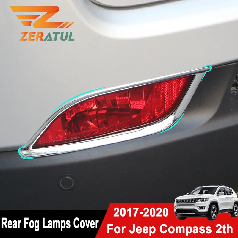 Для Jeep Compass 2th 2017 2020 2 шт./компл. ABS Хромовая Автомобильная крышка задних