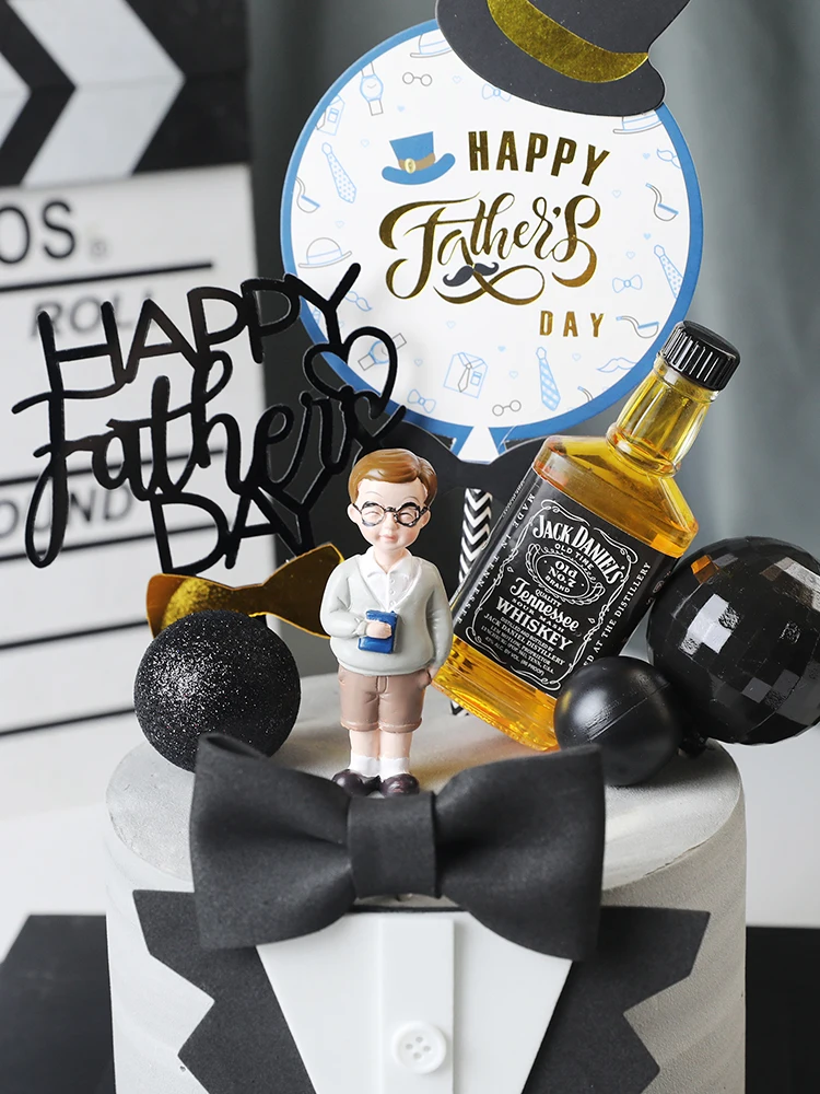 Love Dad Daddy Father's Day Cake Topper for Dad's man Birthday Party Decorations Baking Supplies Gifts |