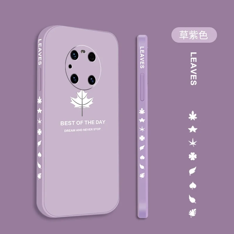 

For Huawei N ZONE S7 Pro 5G Nova 8 8SE 7 Pro 6 6SE Case Soft Liquid silicone Maple leaf Skin protective Back Cover Cover