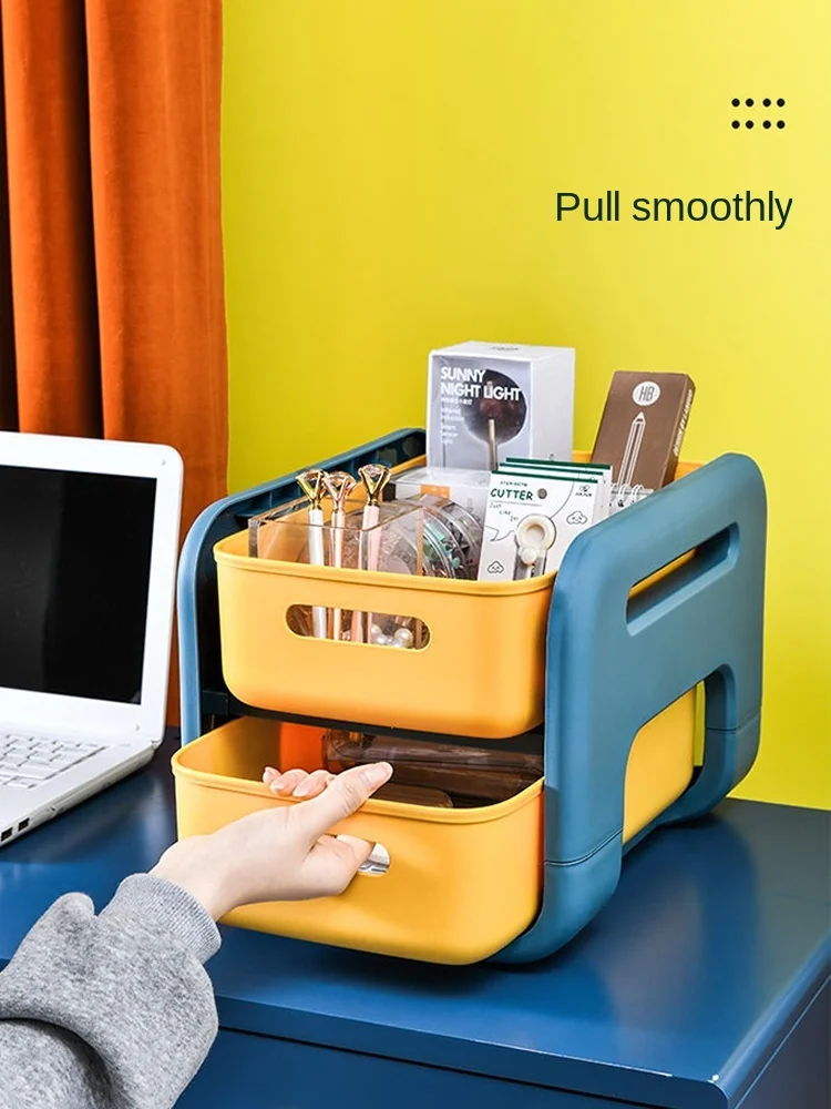 

TT Drawer Children Toy Storage Box with Pulley Plastic Storage Box Snack Storage Basket