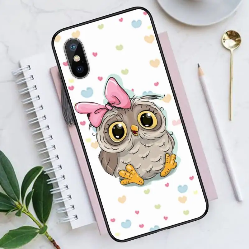 

Baby Cute Owl cartoon animal Phone Case for iPhone 11 12 mini pro XS MAX 8 7 6 6S Plus X 5S SE 2020 XR Luxury brand shell funda