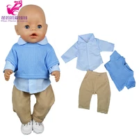 43 cm baby doll clothes leisure set suitable for 18 inch girl doll sweater shirt baby girl gift toys wear