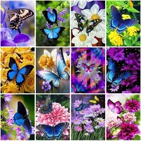 diy butterfly 5d diamond painting full round resin animal diamont embroidery mosaic cross stitch kits home decor dropshipping