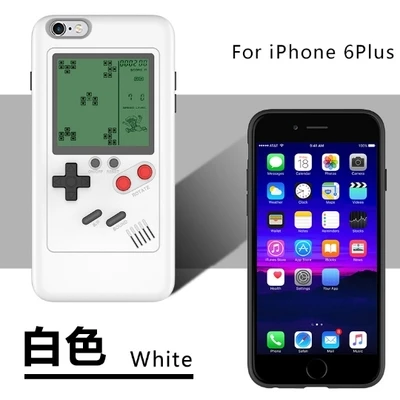 Серебристый 10 шт., чехлы для телефона Gameboy Tetris для Iphone 7, 8 plus, мягкий чехол из ТПУ, чехол для игровой консоли Blokus, чехол для Iphone X 6, 6S plus - Цвет: Серебристый