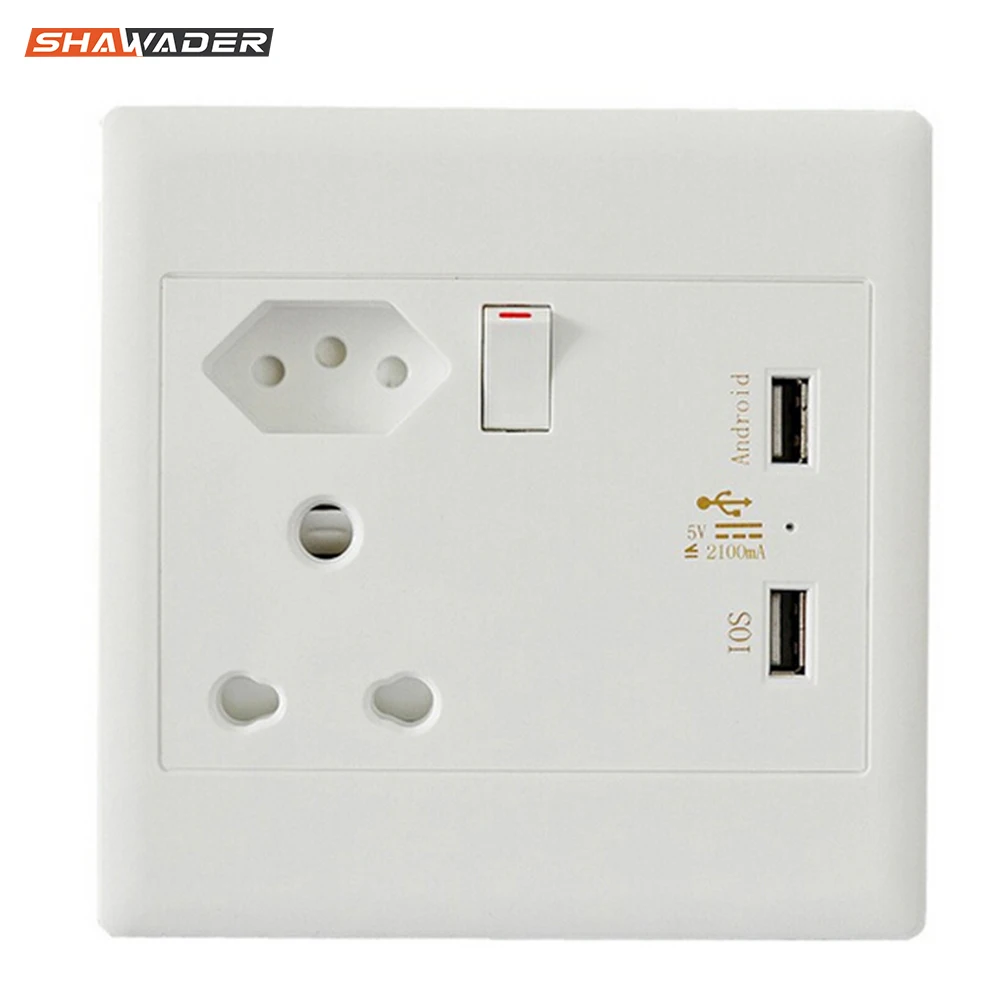 Настенная розетка порт электрическое зарядное устройство настенная с USB 16A для