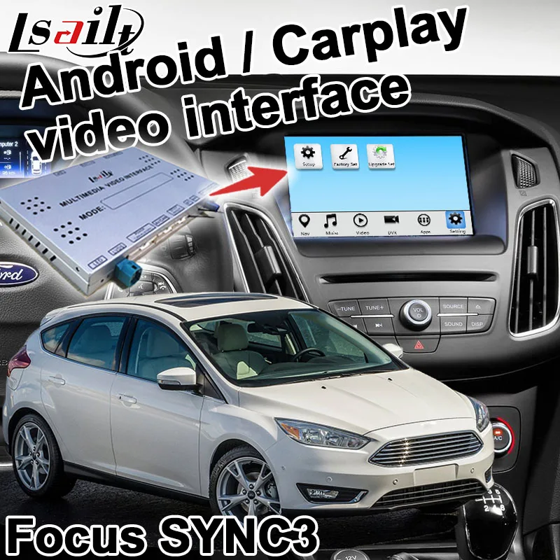 Интерфейсная коробка для Android / carplay Ford Focus Fiesta Kuga и т. Д. беспроводной интерфейсный