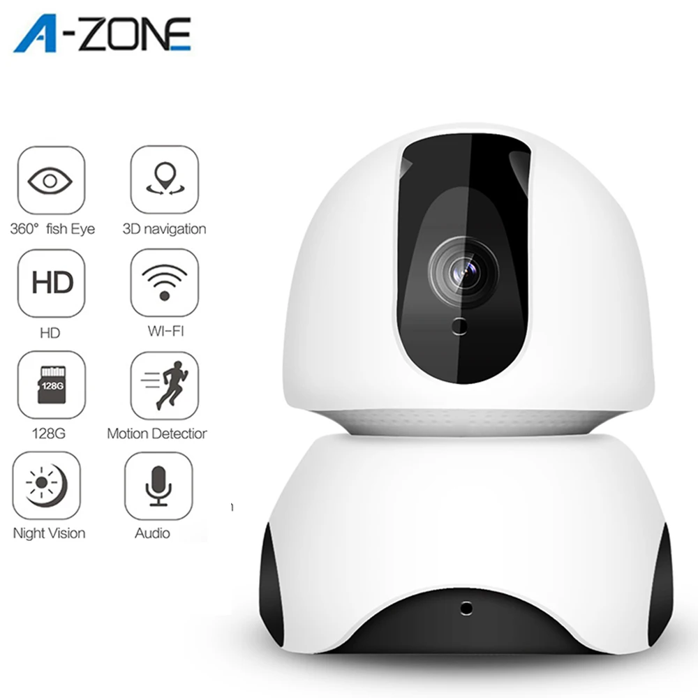 Панорамная домашняя камера видеонаблюдения 360 IP Wifi автоматическое отслеживание