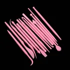 DIY 14 шт. для цветов из мастики инструменты для резьбы Набор скульптур из пластиковой глины Резьба Скульптура пластиковый формирователь Полимерная глина инструмент для моделирования