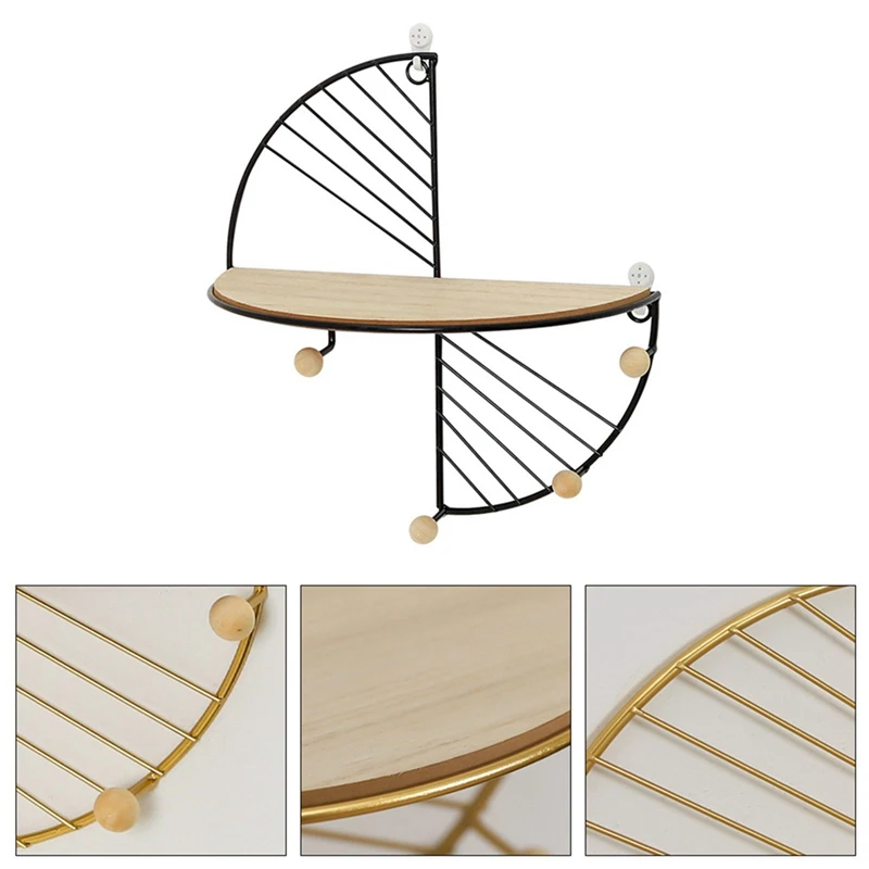 

Creative Storage Display Shelf Wall Hanging Storage Rack Living Room Decorative Frame Room Office Home Accessory Iron Art