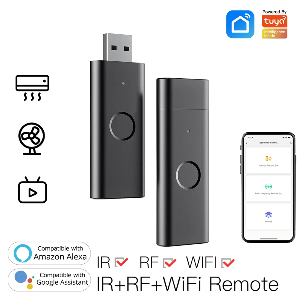 

Tuya USB Controller Remote Control Infrared Radio Frequency Intelligent Remote Controller IR+RF+Wifi Distance Controlled Device