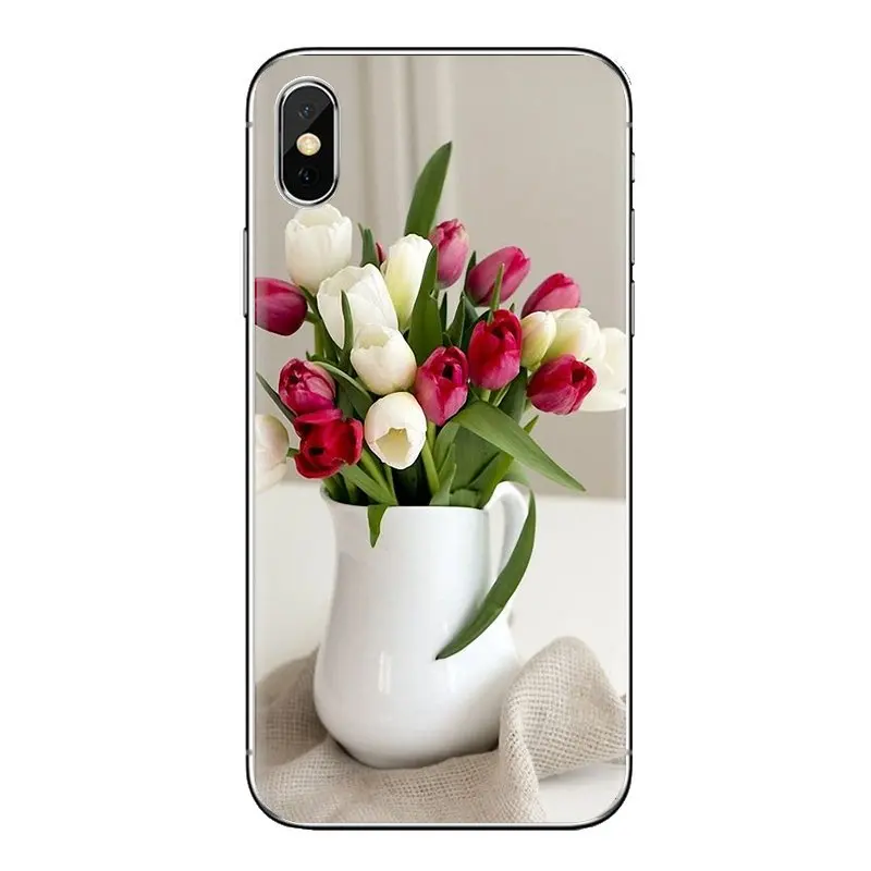 Для LG G3 G4 мини G5 G6 G7 Q6 Q7 Q8 Q9 V10 V20 V30 X Мощность 2 3 K10 K4 K8 2017 красные синие Весна тюльпаны