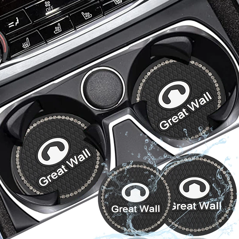 

1 Pcs Diamond Car Coasters Silica Gel Anti-slip Pad Mat For Great Wall poer 2021 m4 voleex c30 pao havals h3 wingle 5 6 h3 cpu