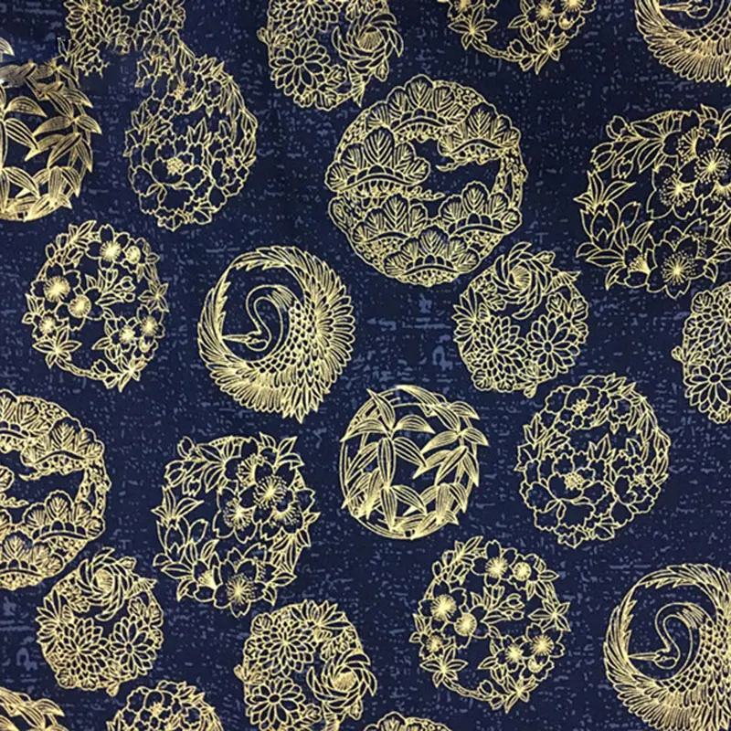 Японские краны Цветочная хлопчатобумажная ткань для кимоно скатерть Рукоделие