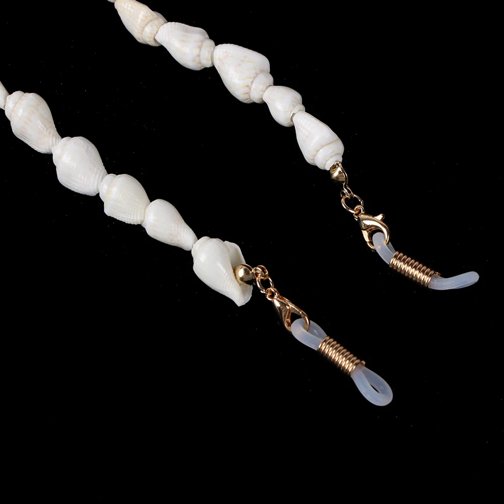 

1/2Pcs Delicate Glasses Chain Metal Small Conch Silicone Eyewear Lanyards For Eyeglass Reading Glasses Sunglasses Accessories