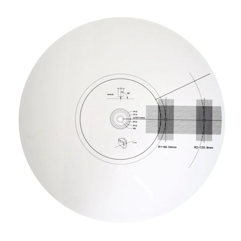 3MM Anti-skating Calibration Disc Phonograph Cartridge Alignment Protractor | Электроника