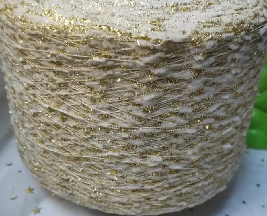 100 г * 1 шт. цвета: золотой и белый комплект зубная щетка пряжи ручная вязка крючком