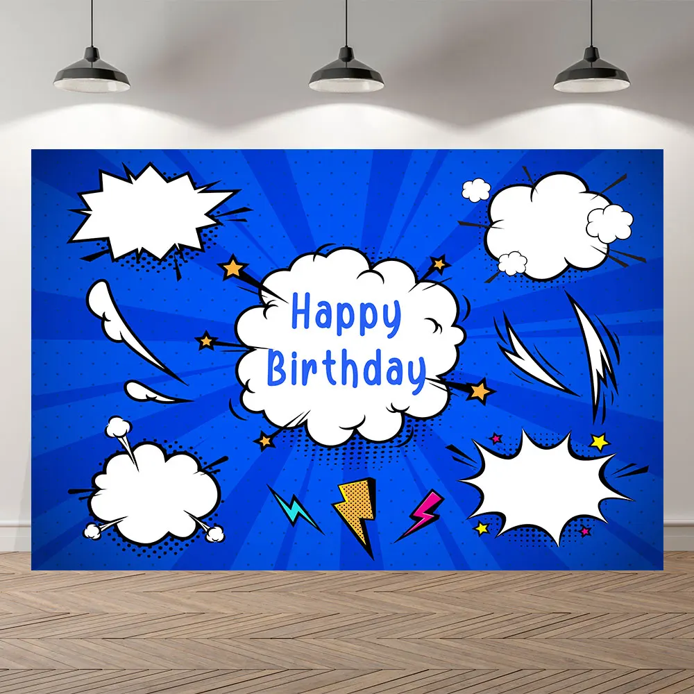 

Seekpro Backdrop for photography Super Hero City Boys Child Birthday Party Background Decorations Baby Shower Banner Backdrop