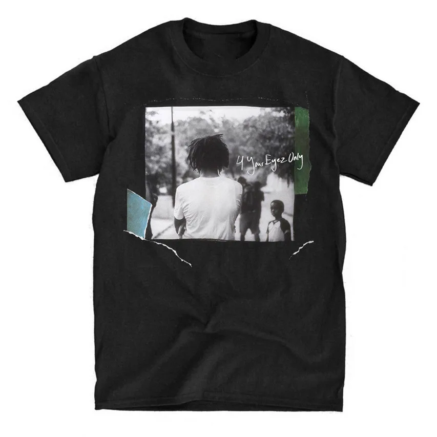 J Cole 4 Eyez Only черная футболка модная с короткими рукавами распродажа 100% хлопок