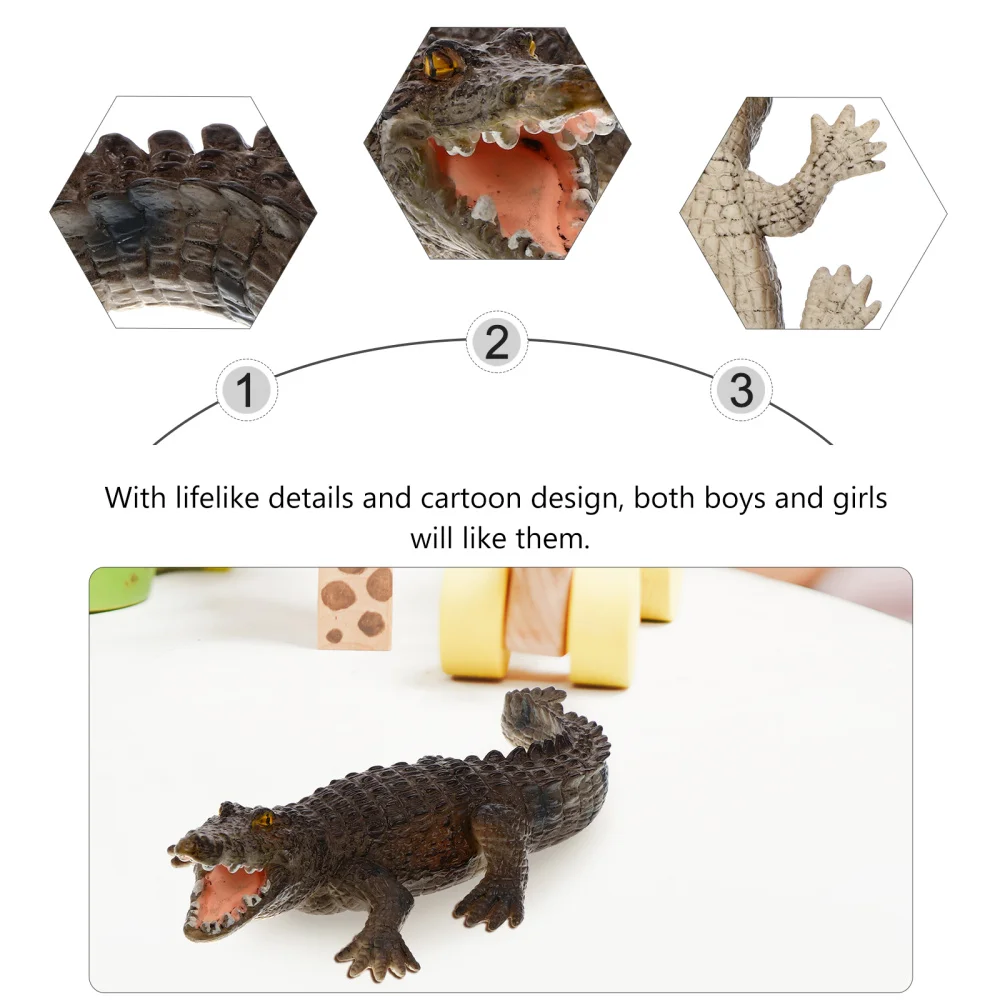 

1pc Simulation Crocodile Model Preschool Education Cognitive for Child