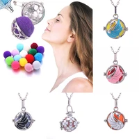 2021 luxury style pattern diffuser necklace perfume aromatherapy spherical necklace jewelry suitable surprises for party womens