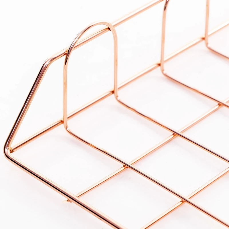 

3Pcs Metal Desk Accessories azine Rack File Rack Office Storage Box Layered Paper Storage Tray