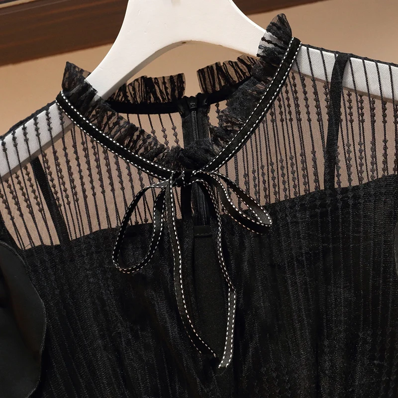 Осеннее винтажное Черное вечернее платье для женщин 2020 Большие размеры