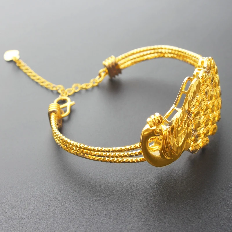 Женский золотистый браслет с подвесками в стиле Феникса | Украшения и аксессуары