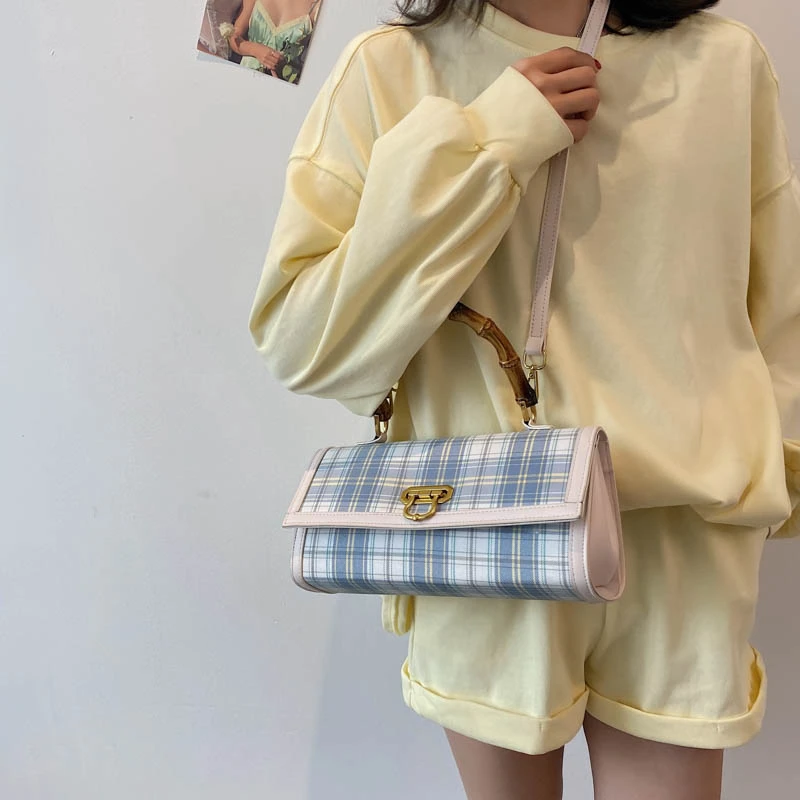 

LINVANSHY Handbags for Ladies Rectangular Canvas Handbag Single Shoulder Bags for Women