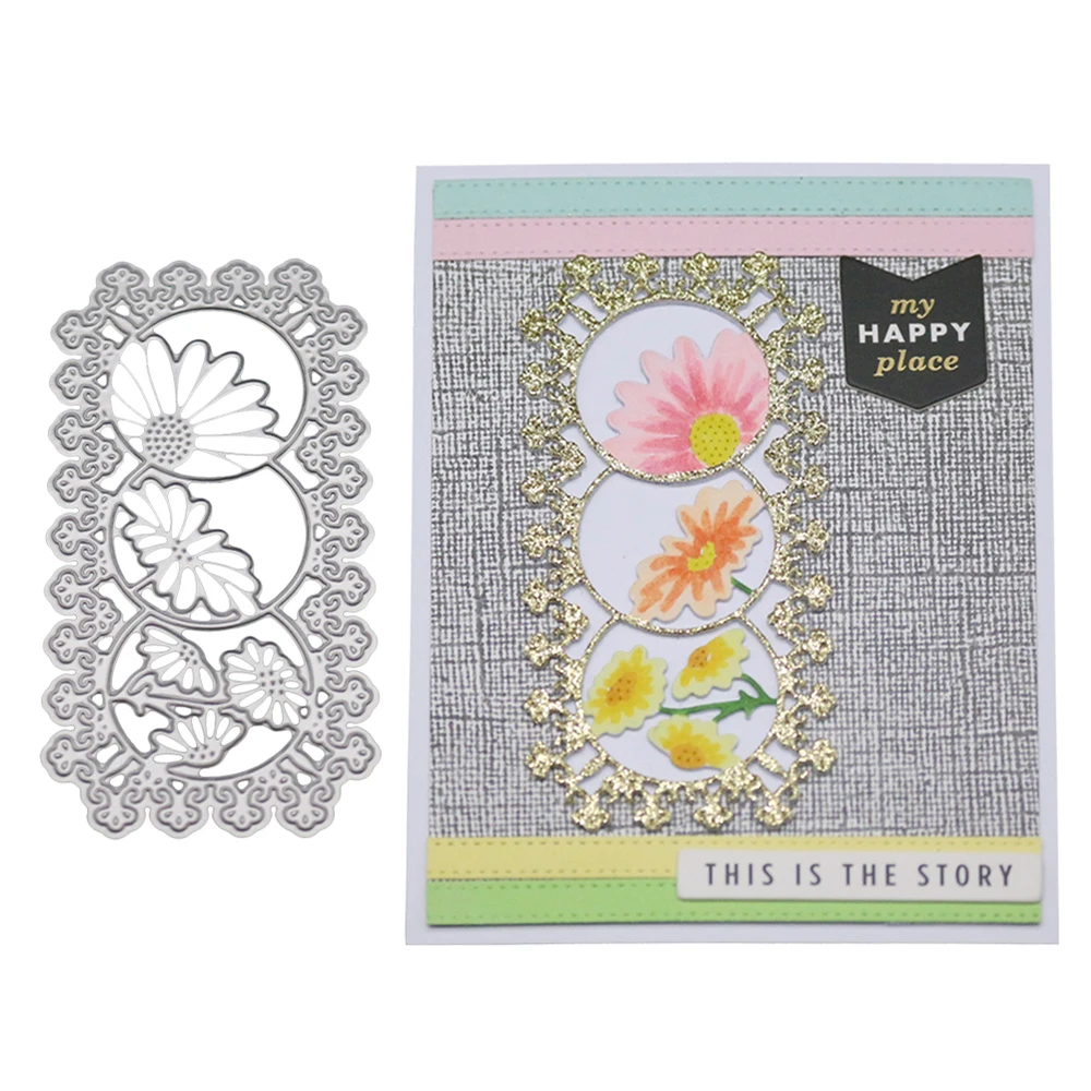 Новый цветок фон/приглашение Кружева Тиснение режущий пресс-форма