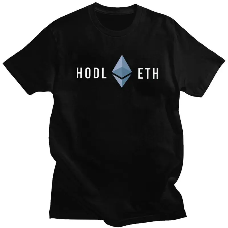 

Funny Ethereum Just Hodl It T Shirt Men Short Sleeved Geek Crypto Cryptocurrency Tshirt Slim Fit Cotton T-shirt Graphic Tee Tops