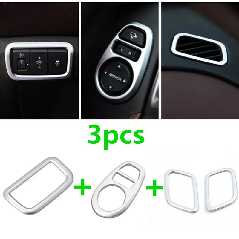 

For Hyundai ix25 Creta Accessories 2018 2019 ABS Chrome Interior Mouldings Headlight switch frame cover Trim Car Styling