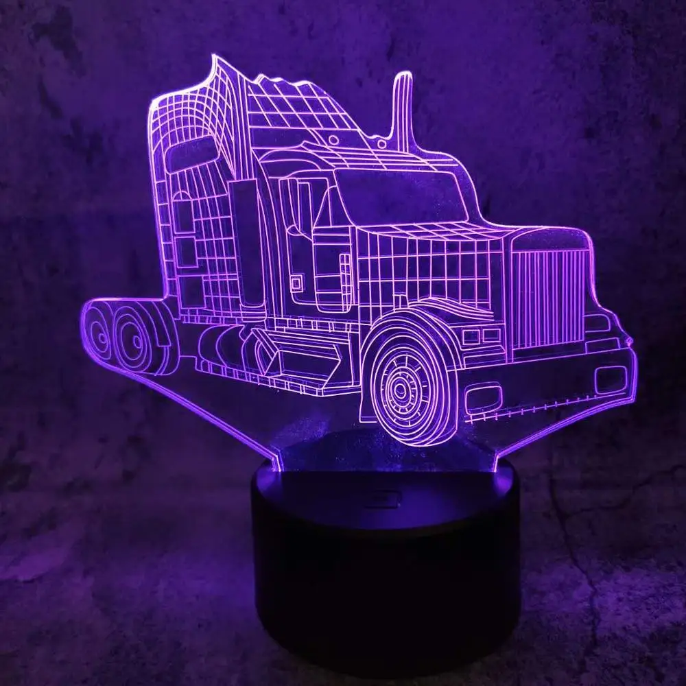 Тракторная 7 меняющихся цветов Светодиодная настольная лампа сенсорный пульт