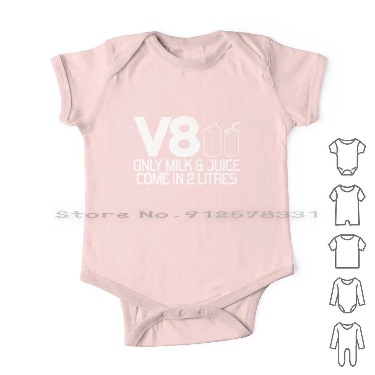 

V8-Only Milk & Juice Come In 2 Litres ( 1 ) Newborn Baby Clothes Rompers Cotton Jumpsuits V8 Engine Only Milk Juice Litres Vee