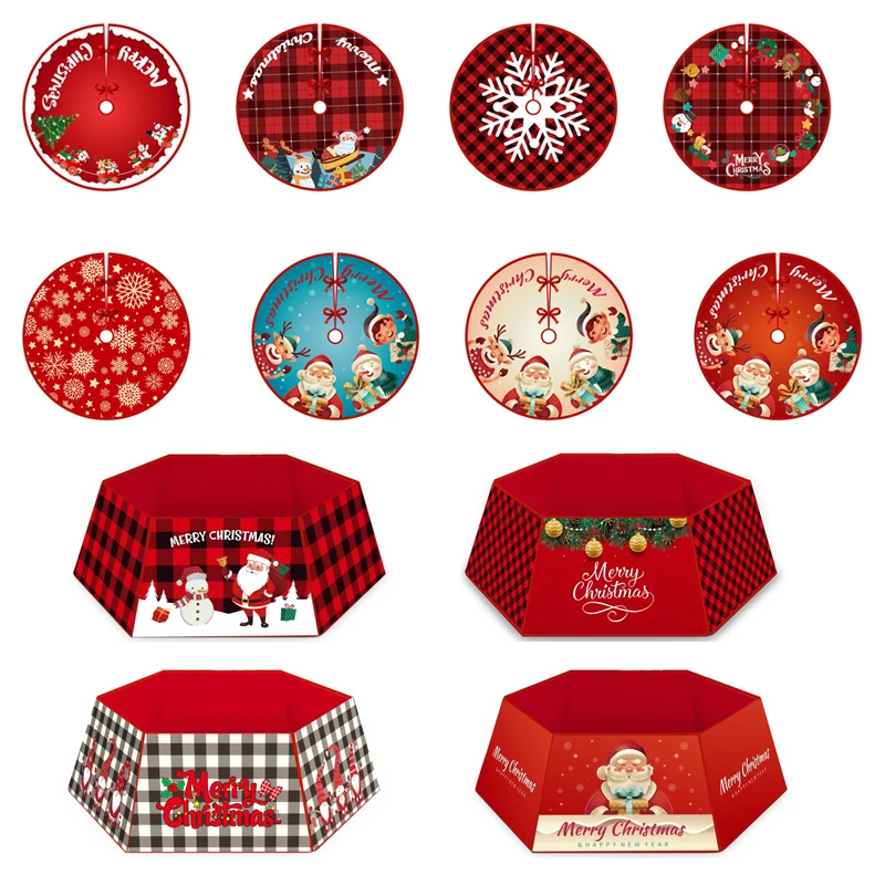

Christmas Tree Floor Cover Trees Skirt Christmas Diy Decoration Xmas Tree Sweater 2022 New Year Supplies Wedding Home Decor