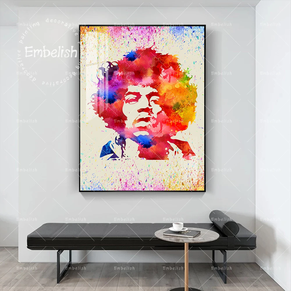 

Embelish 1 Pieces Color Man Head Portrait Modern Home Decor Pictures For Living Room HD Print Canvas Paintings Wall Posters