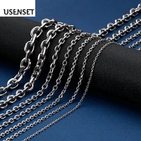 stainless steel chains necklaces cuban o chain for men women hip hop punk diyjewelry1 5mm 2mm 3mm 4mm 5mm 6mm wholesale