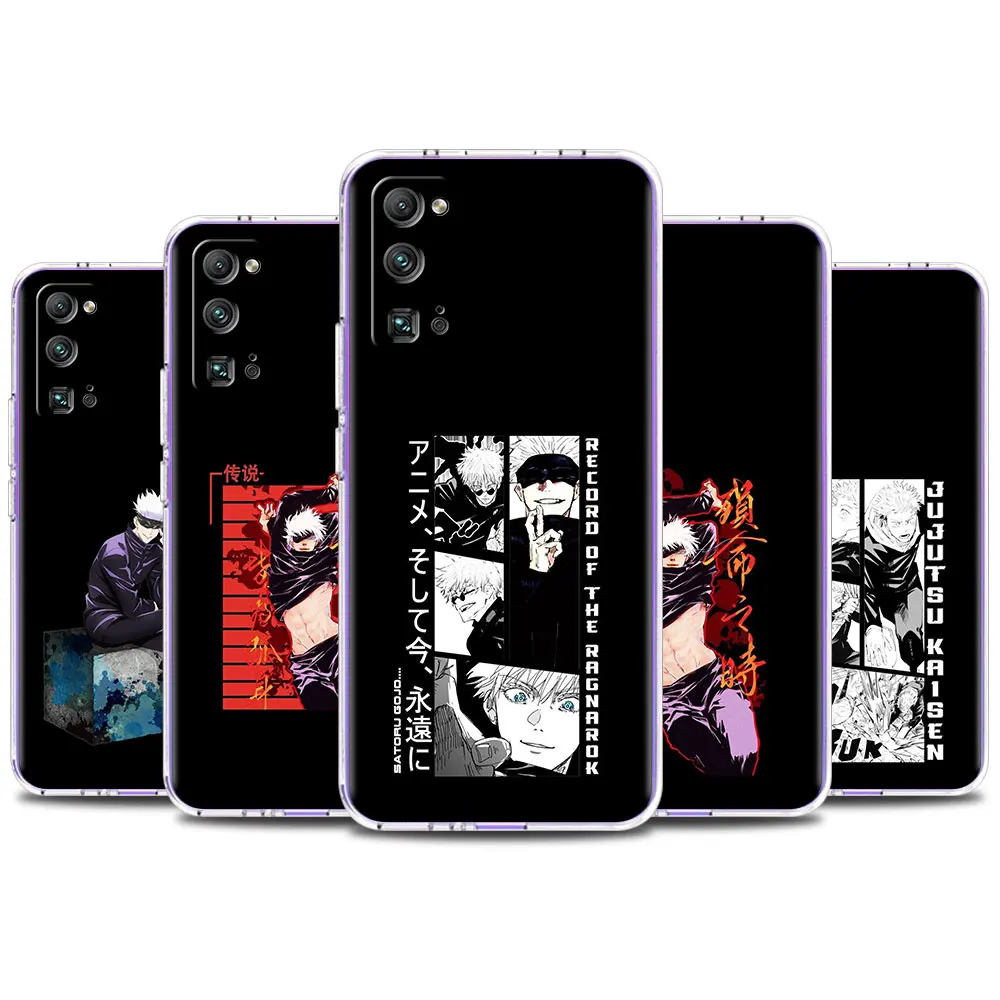 

Anime Jujutsu Kaisen Claer TPU Phone Case For Honor 50 Pro 30 30i 20 20e 20s 10 9X Lite Play 9A 9C 9S 8X 8S 2020 Back Cover Bag