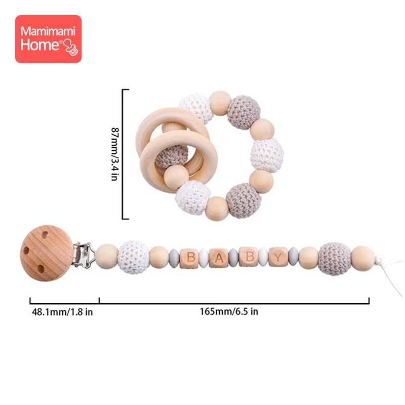 Elephant Set 1 Детский деревянный Прорезыватель крючком игрушки животных деревянные пустые грызуны олень погремушка пустышка зажим подвеска силиконовые бусины детские товары - Цвет: Elephant Set 1