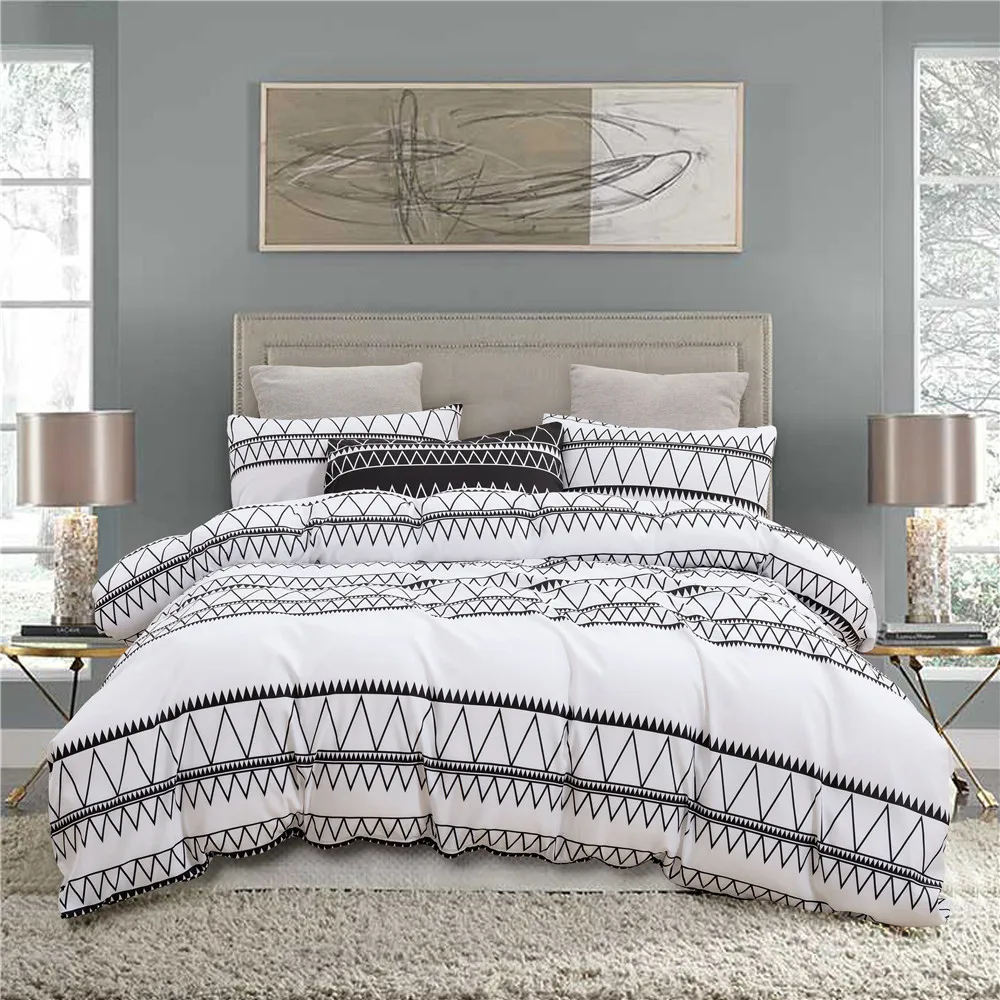 

Bedding Set Double Bed Home Textile Printing Sandpaper Four Seasons Usable Quilt Cover Pillow Case Three Piece