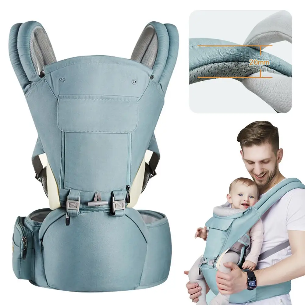 

6 In 1 Baby Wrap Carrier With Hip Seat Windproof Cap Bite Towel As Well As Convertible Backpack Cotton Sling Infants Baby Care