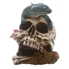 Статуя черепа человека для домашнего декора, статуэтки из смолы, украшение на Хэллоуин, скульптура, медицинская обучающая эскизная модель, ремесла 6007