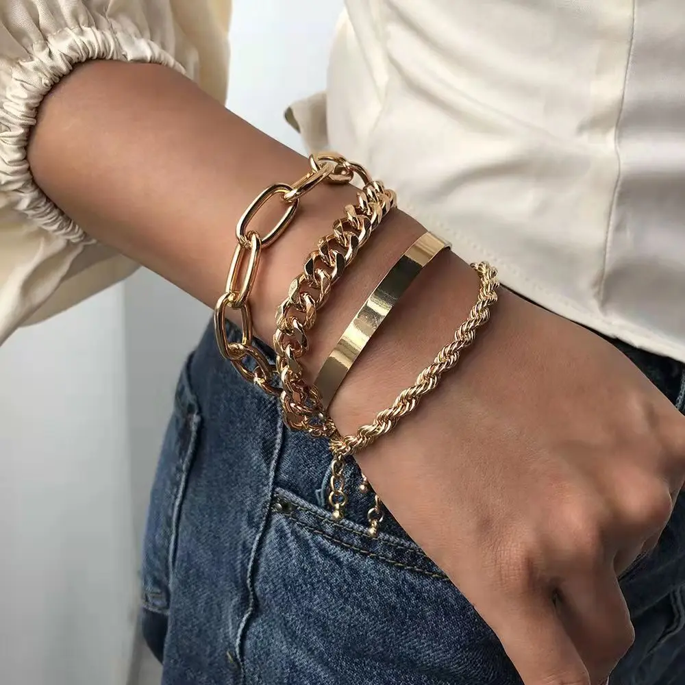 

Fashion Four-Piece Bracelet For women Popularity Simplicity Personalized Chain Jewelry
