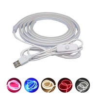 dc5v usb led neon light strip with switch smd2835 120ledsm flexible neon ribbon soft no spot neon sign waterproof rope tape