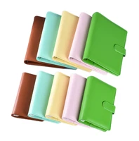 a6a5 macaroon color pu leather diy binder notebook cover diary agenda planner bullet cover school stationery
